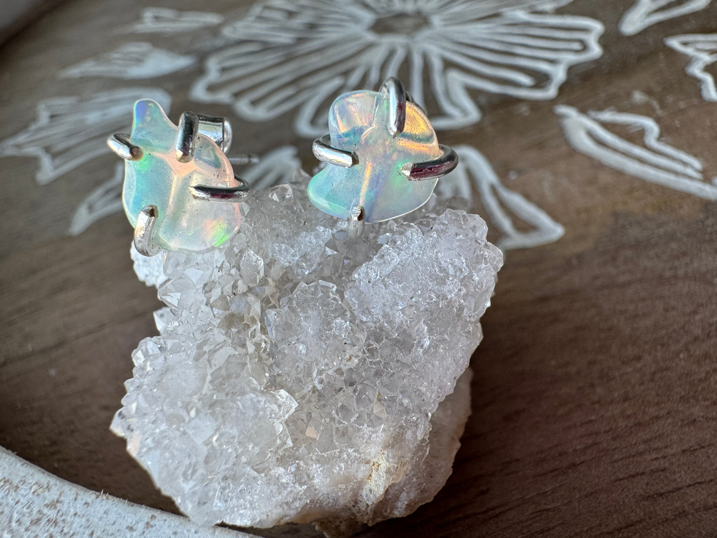 Golden Dusk ( Opal Earrings )