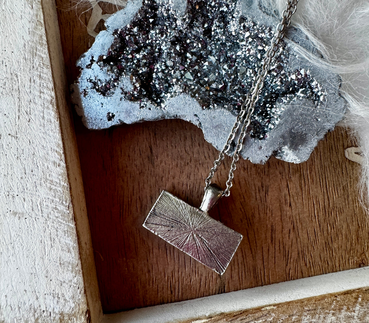 Purple Dream Aura Quartz & Opal Necklace