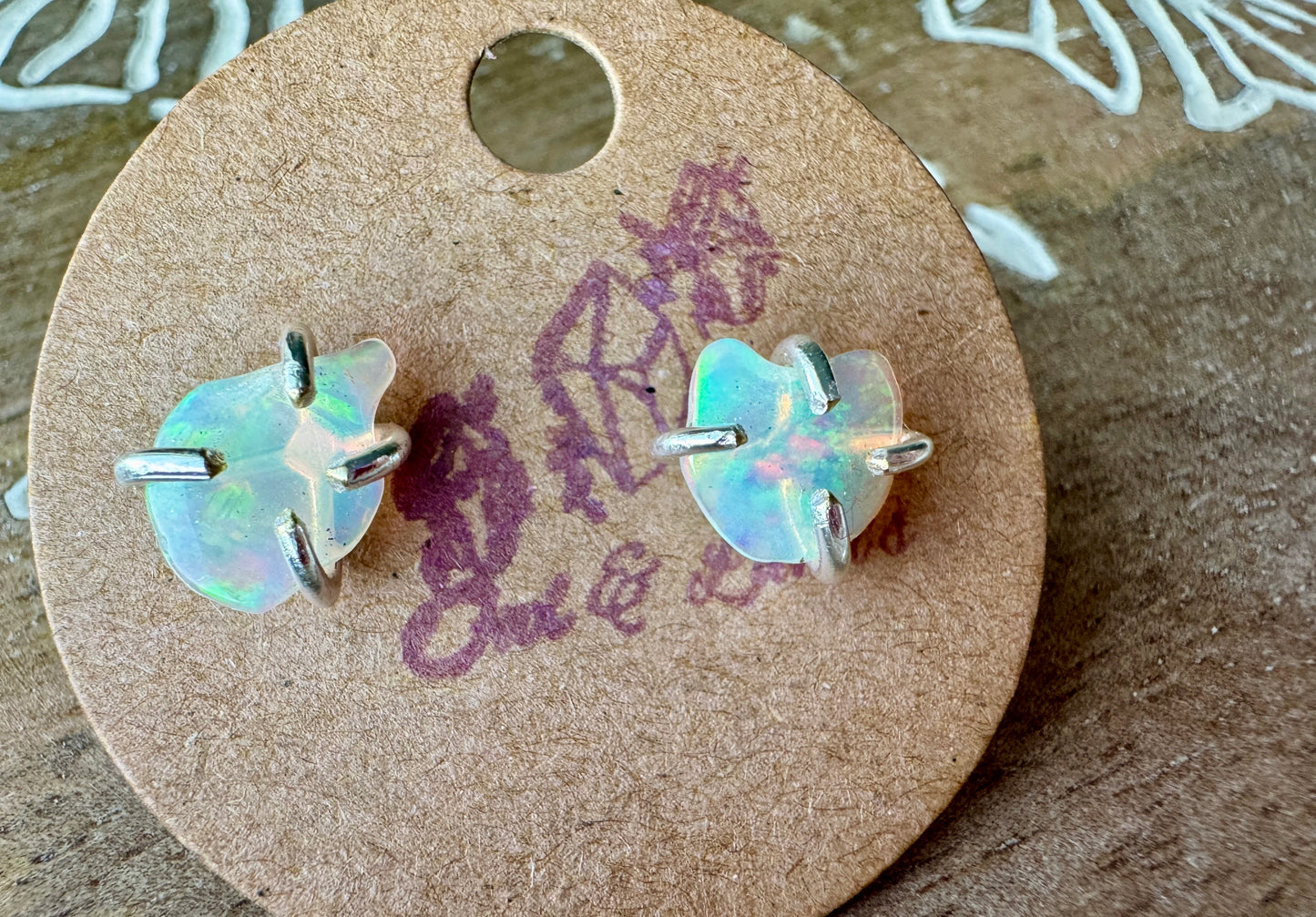 Golden Dusk ( Opal Earrings )