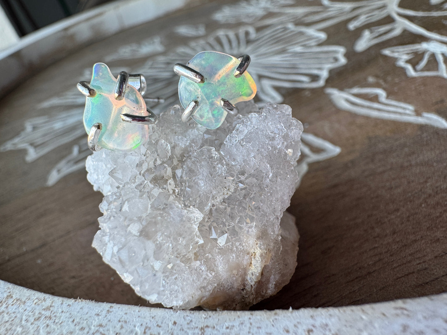 Golden Dusk ( Opal Earrings )