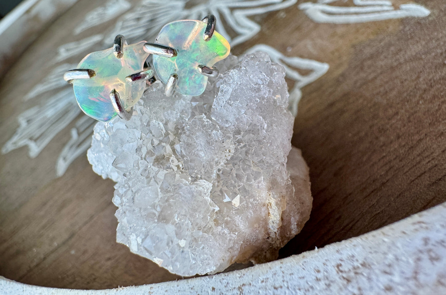 Golden Dusk ( Opal Earrings )