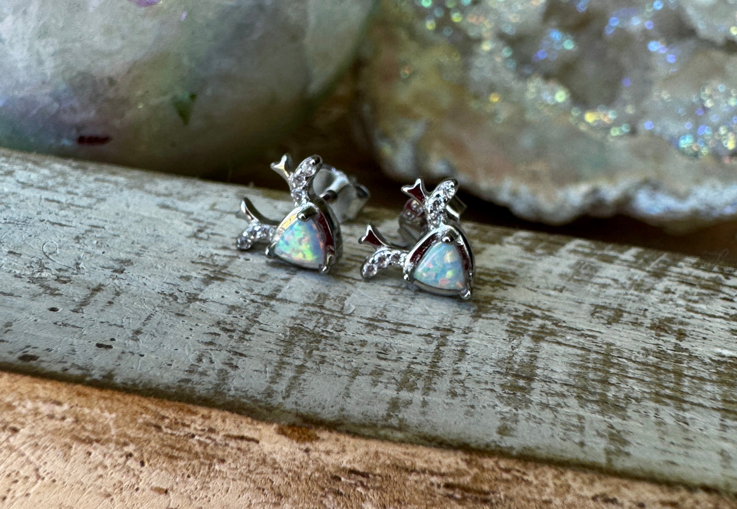 Reindeer Opal Earrings