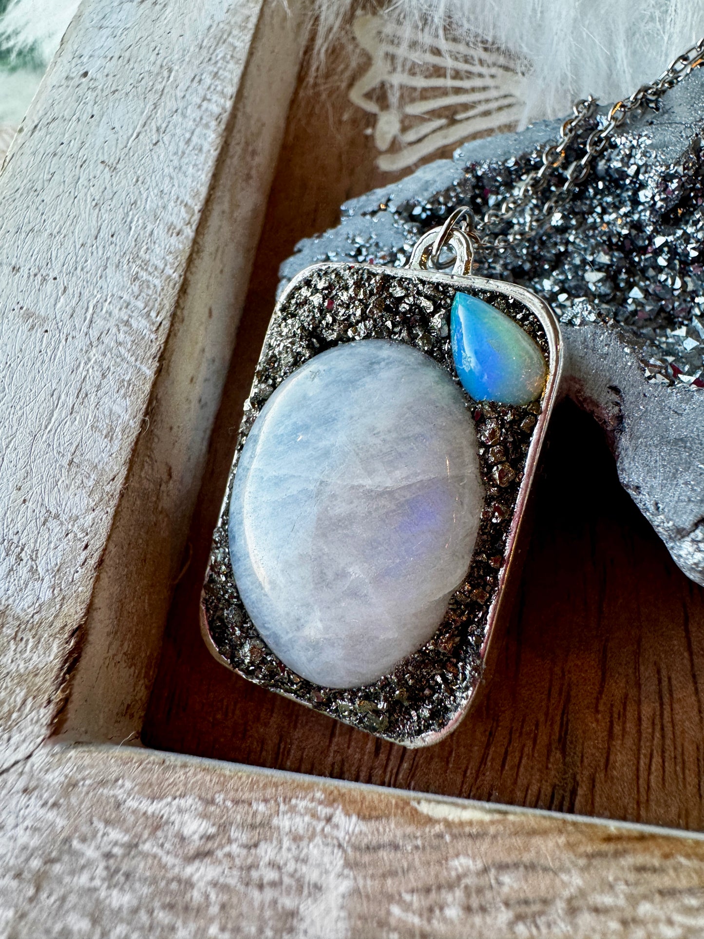 Opal, & Moonstone Necklace