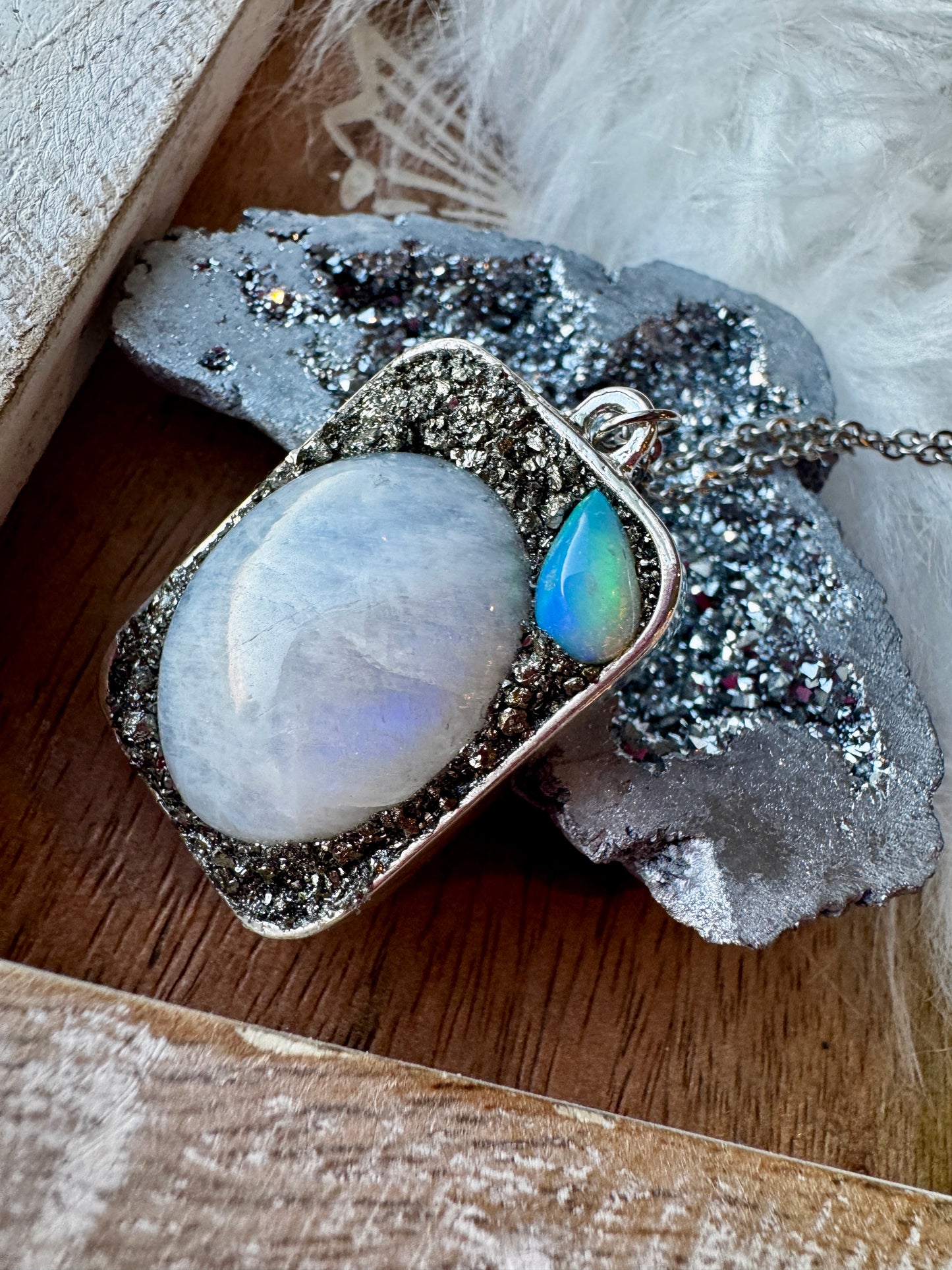 Opal, & Moonstone Necklace