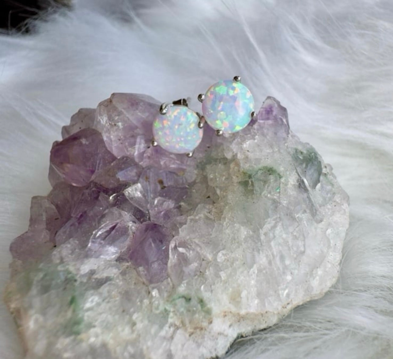 Starlit Drops Opal Earrings