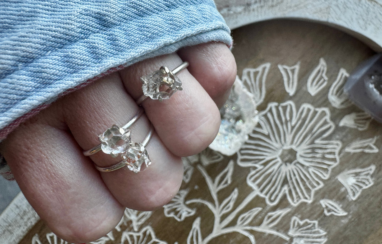 Herkimer Diamond Ring