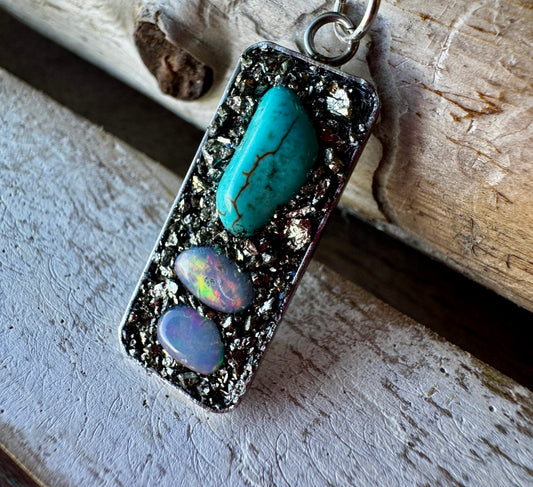 Turquoise & Opal Necklace