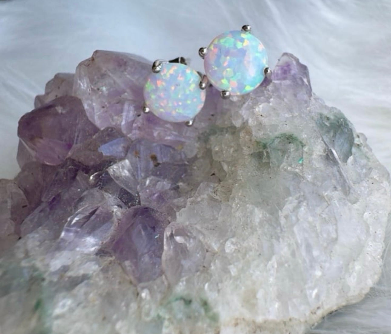 Starlit Drops Opal Earrings