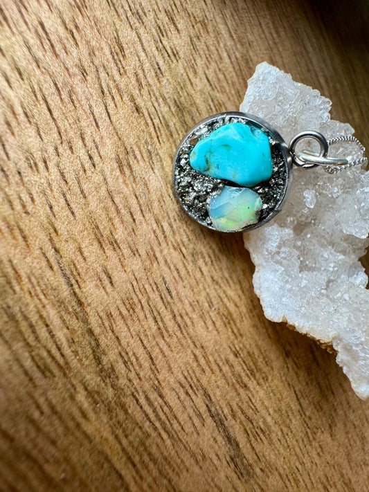 Turquoise & Opal Necklace