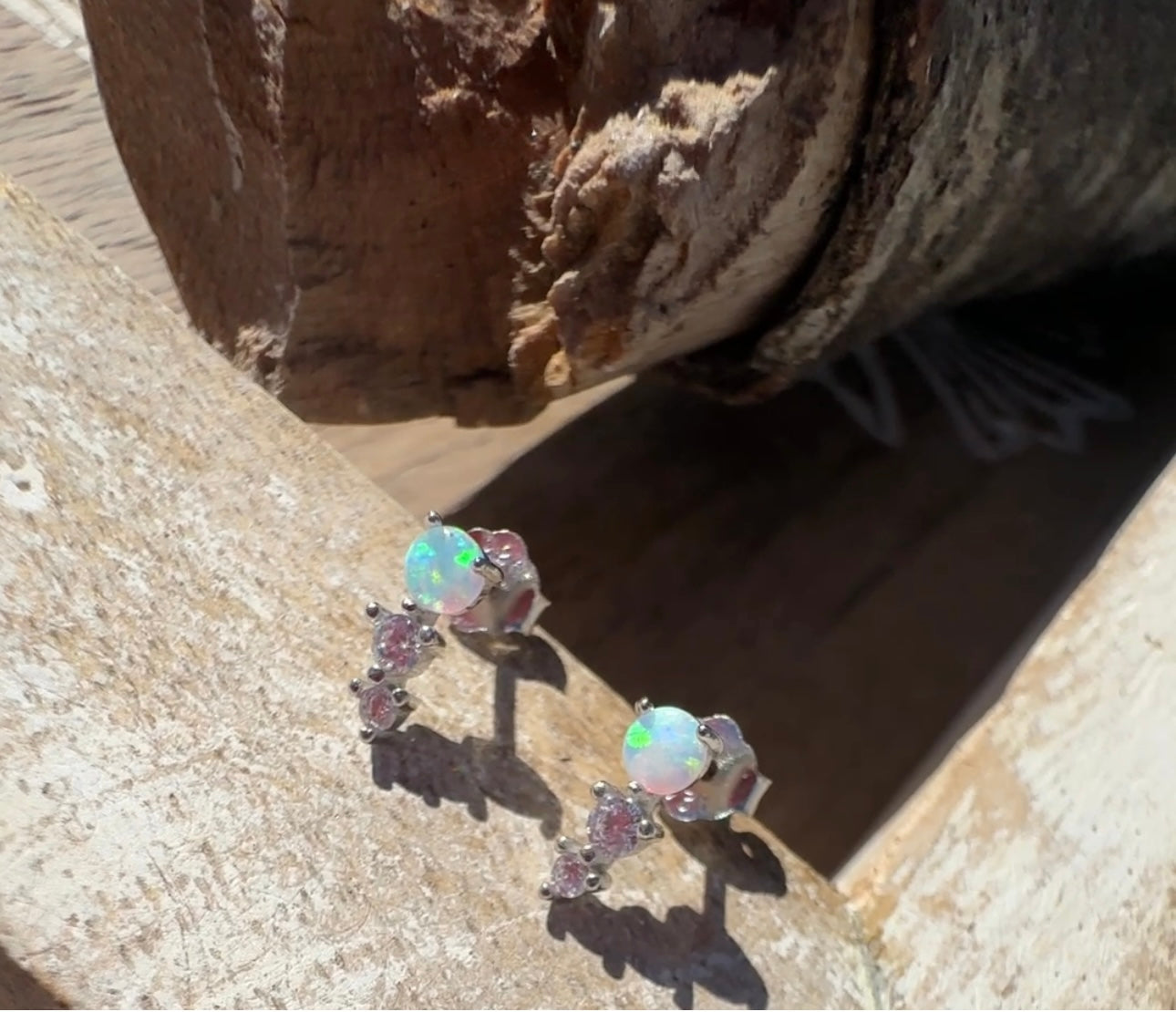 Shooting Star Opal Earrings