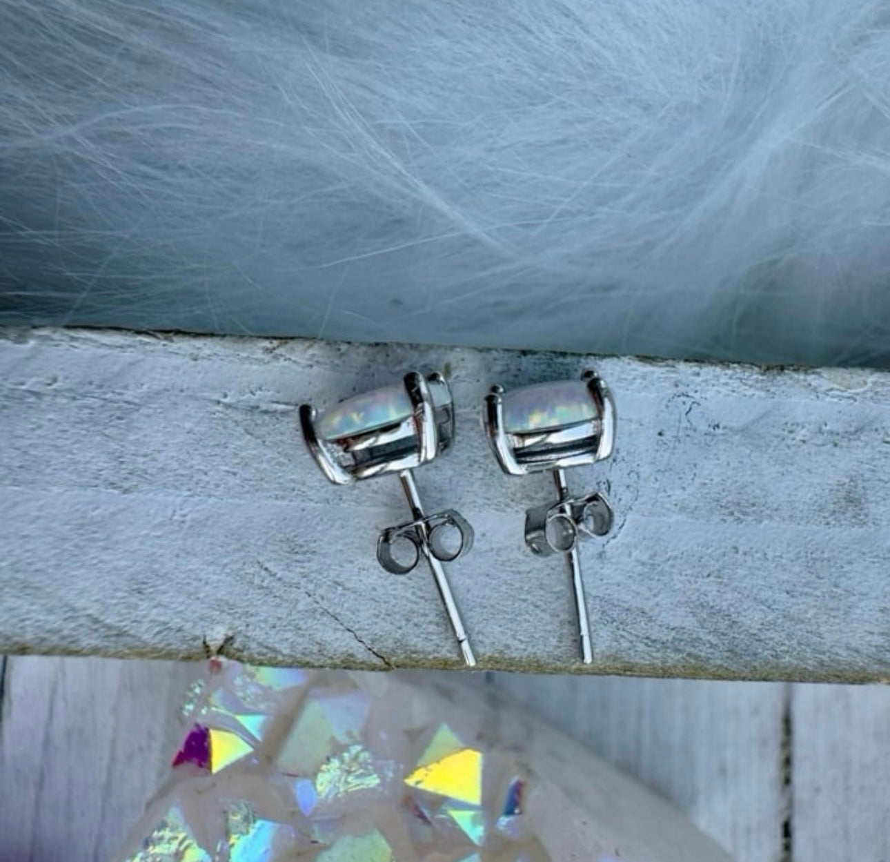 Starlit Drops Opal Earrings